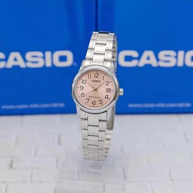 Наручний годинник жіночий Casio LTP-V002D-4BUDF d 25 мм Cрібний/Рожевий (2458912541) - фото 3 Наручний годинник жіночий Casio LTP-V002D-4BUDF d 25 мм Cрібний/Рожевий (2458912541) - фото 3