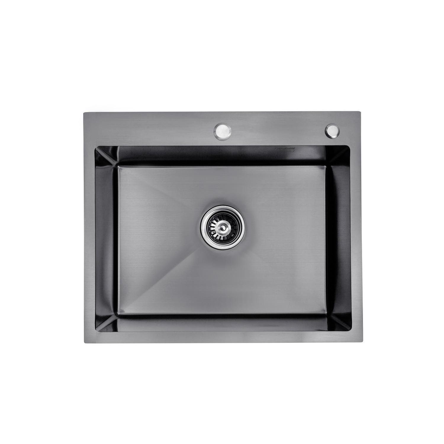 Мийка кухонна Kroner CV025260 прямокутна з нержавіючої сталі 600x500 мм (136637)