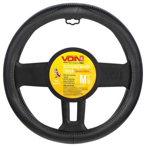 Чохол для керма VLOD-L948 BK M БО один шов шкіра Чорний (2317046694)