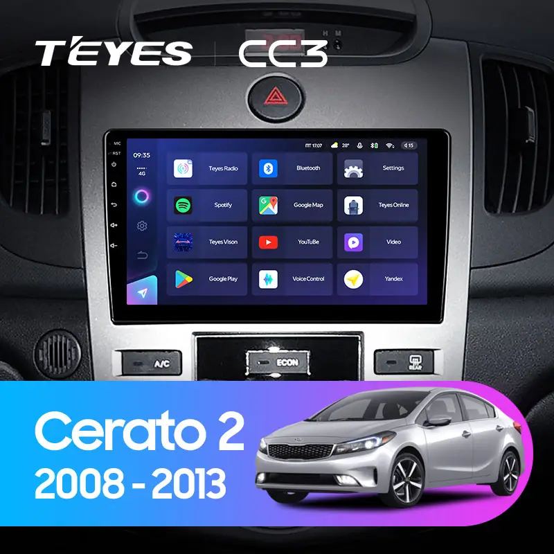 Автомагнітола штатна Teyes для Kia Cerato 2  2008-2013 Android СС3 6+128G 360° варіант F2 (1664758780) - фото 3