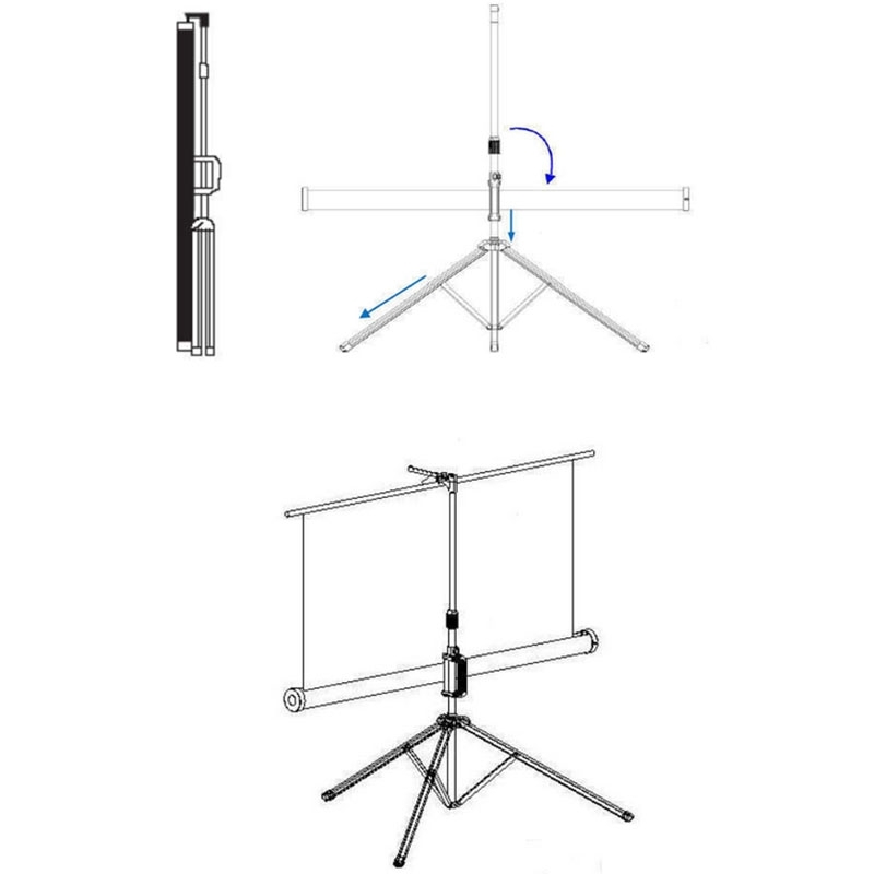 Екран для проектора мобільний ATRIA ECO TRM-AV-80 тринога 113" 203x203 см 1:1 (tf2677) - фото 11