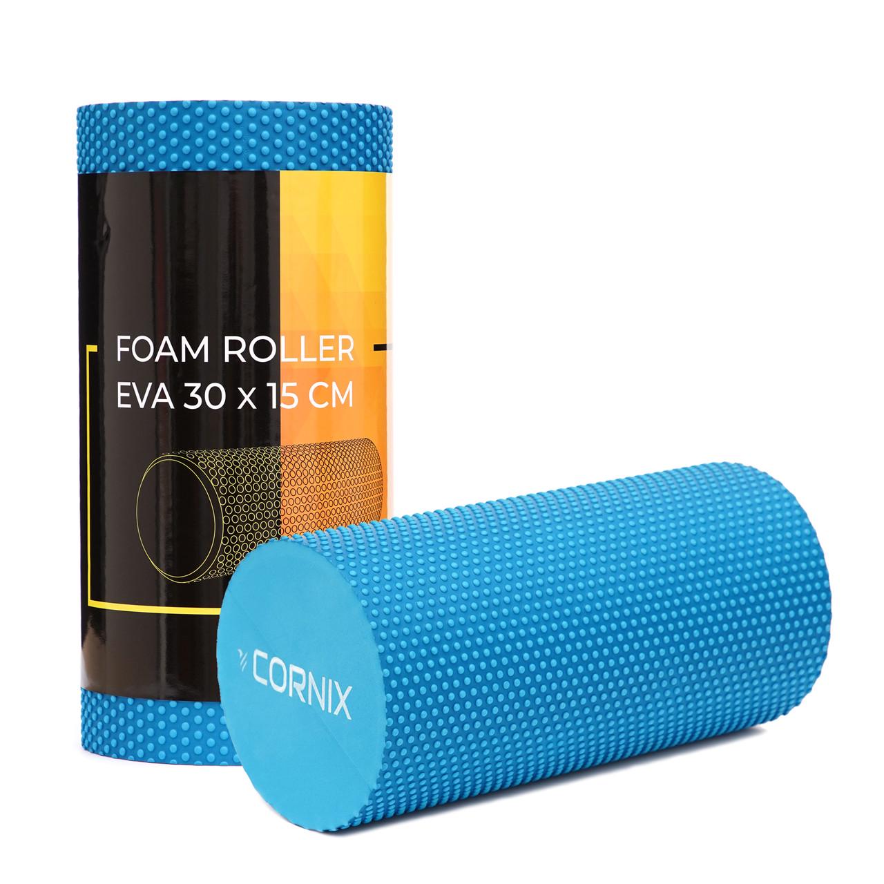 Масажний ролик Cornix EVA+ 30x15 см XR-0301 Blue (2375572261)