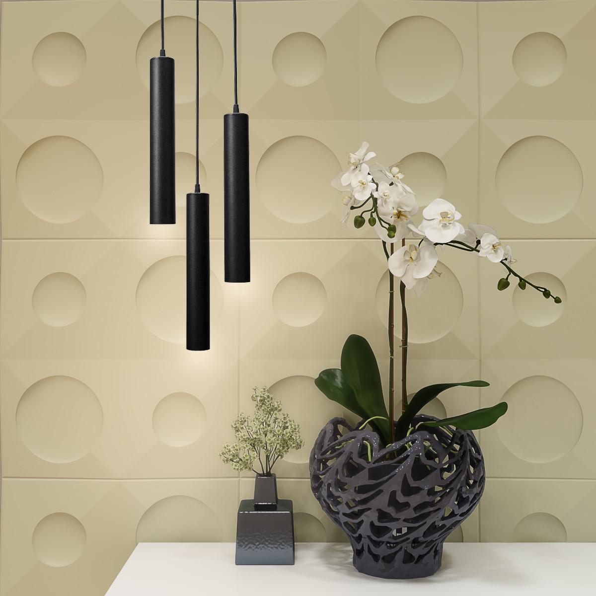 Підвісний світильник MSK Electric Tube NL-3522-3R в стилі лофт E27 40 Вт IP 20 Чорний (1269247208) - фото 2