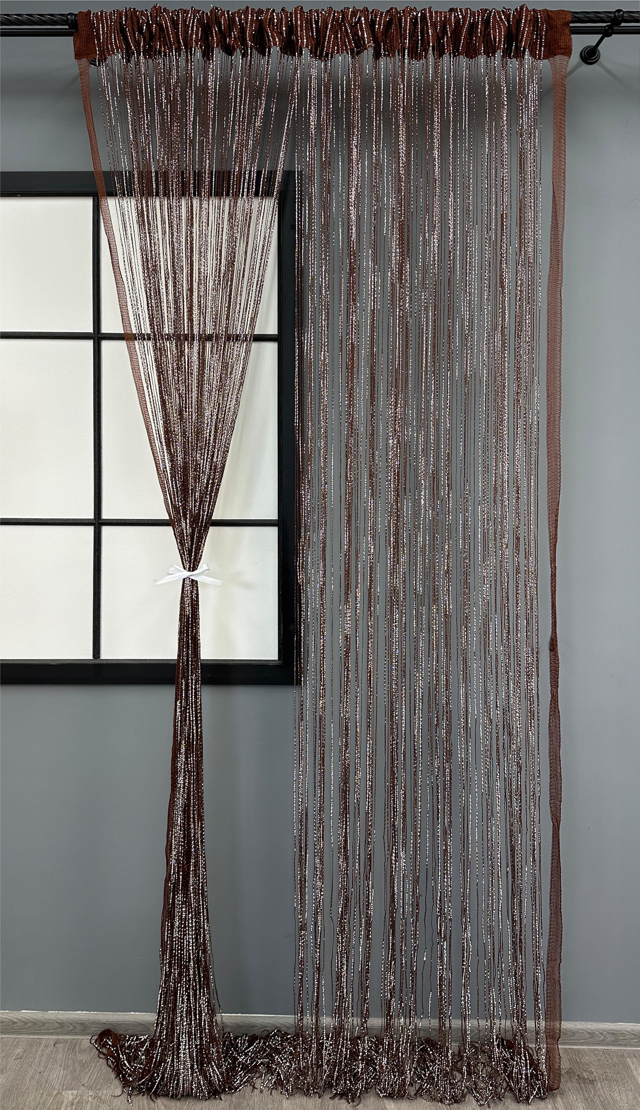 Шторы-нити Rovi Premium с люрексом 300х300 см Коричневый (61-115) - фото 1 Шторы-нити Rovi Premium с люрексом 300х300 см Коричневый (61-115) - фото 1