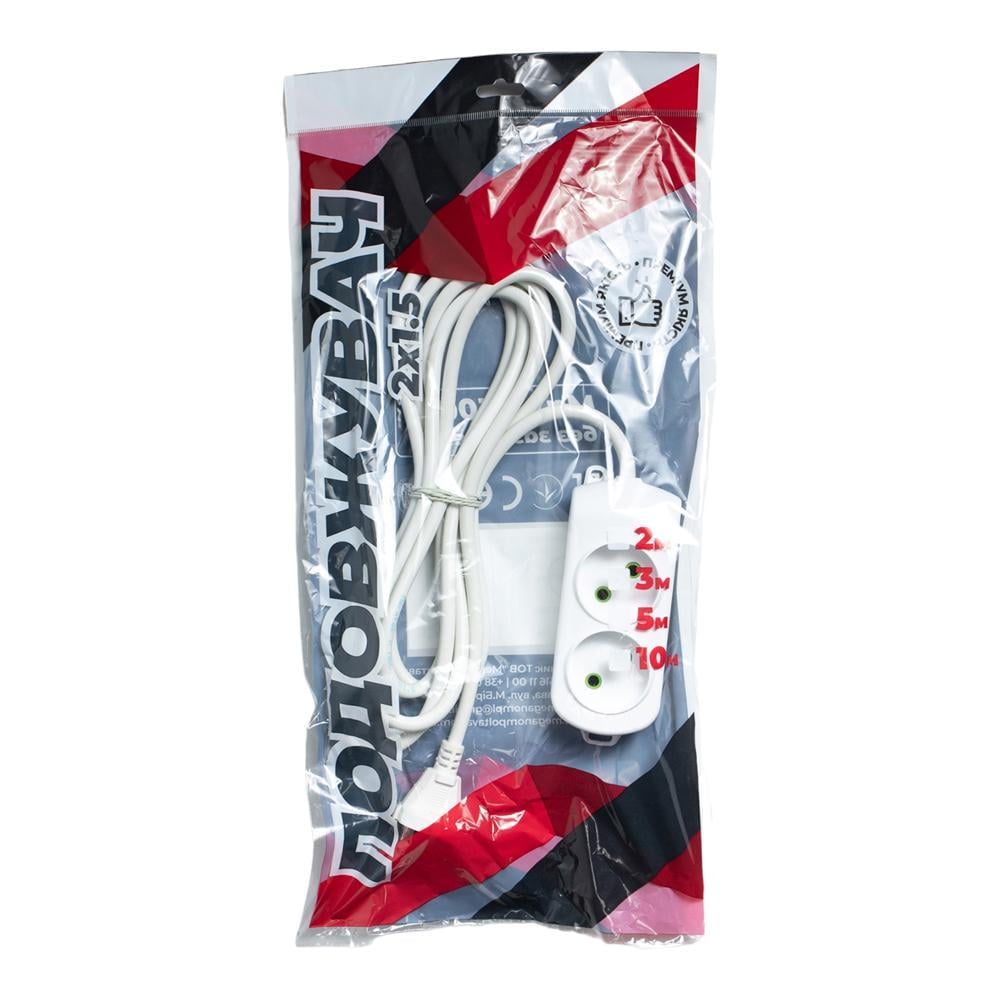 Удлинитель МЕГАтек 2 гнезда 2 м Белый (МТП-0106-1001) Удлинитель МЕГАтек 2 гнезда 2 м Белый (МТП-0106-1001)