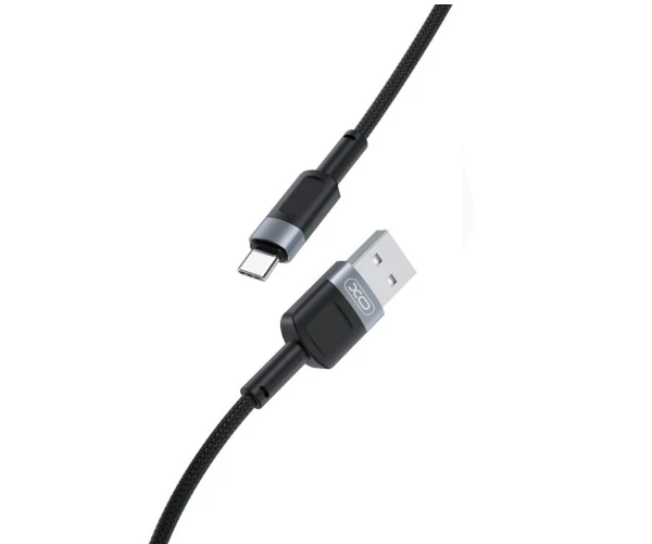 Кабель дата с функцией быстрой зарядки Xo NB198 USB to Type-C 2,4 A 1 м Black
