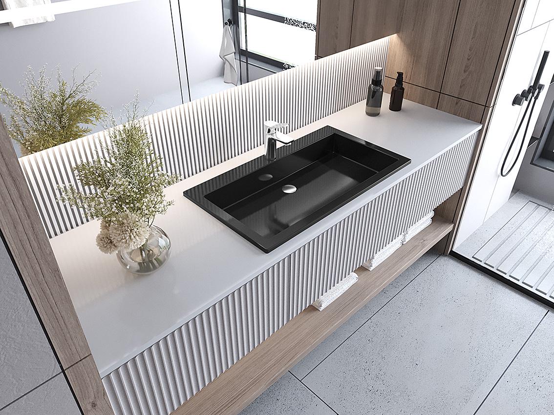 Умывальник накладной Status Deko Low 80 Black (33546586)