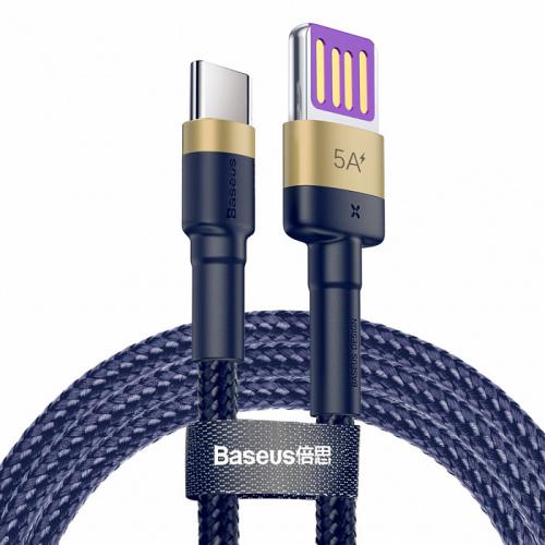 Кабель Baseus Cafule HW Quick Charging Data cable For Type-C 40W 1 м Gold/Blue