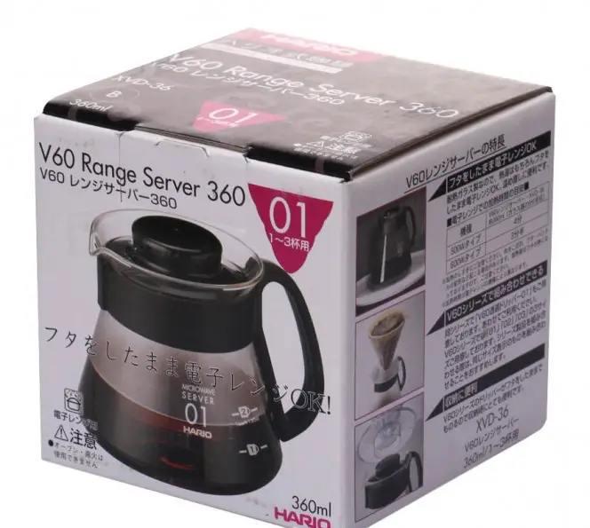 Декантер для заваривания кофе стеклянный Hario Range Server XVD-36B 360 мл (XVD-36B) - фото 4 Декантер для заваривания кофе стеклянный Hario Range Server XVD-36B 360 мл (XVD-36B) - фото 4