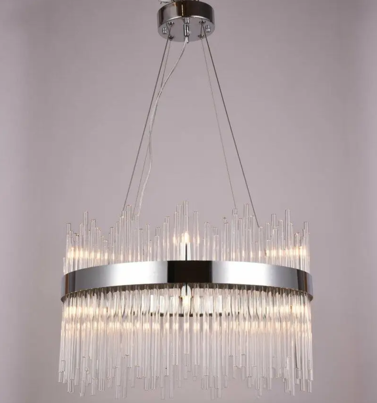 Люстра Sirius круглої форми під дванадцять ламп G9 Хром (Ш 5070/600 CR)