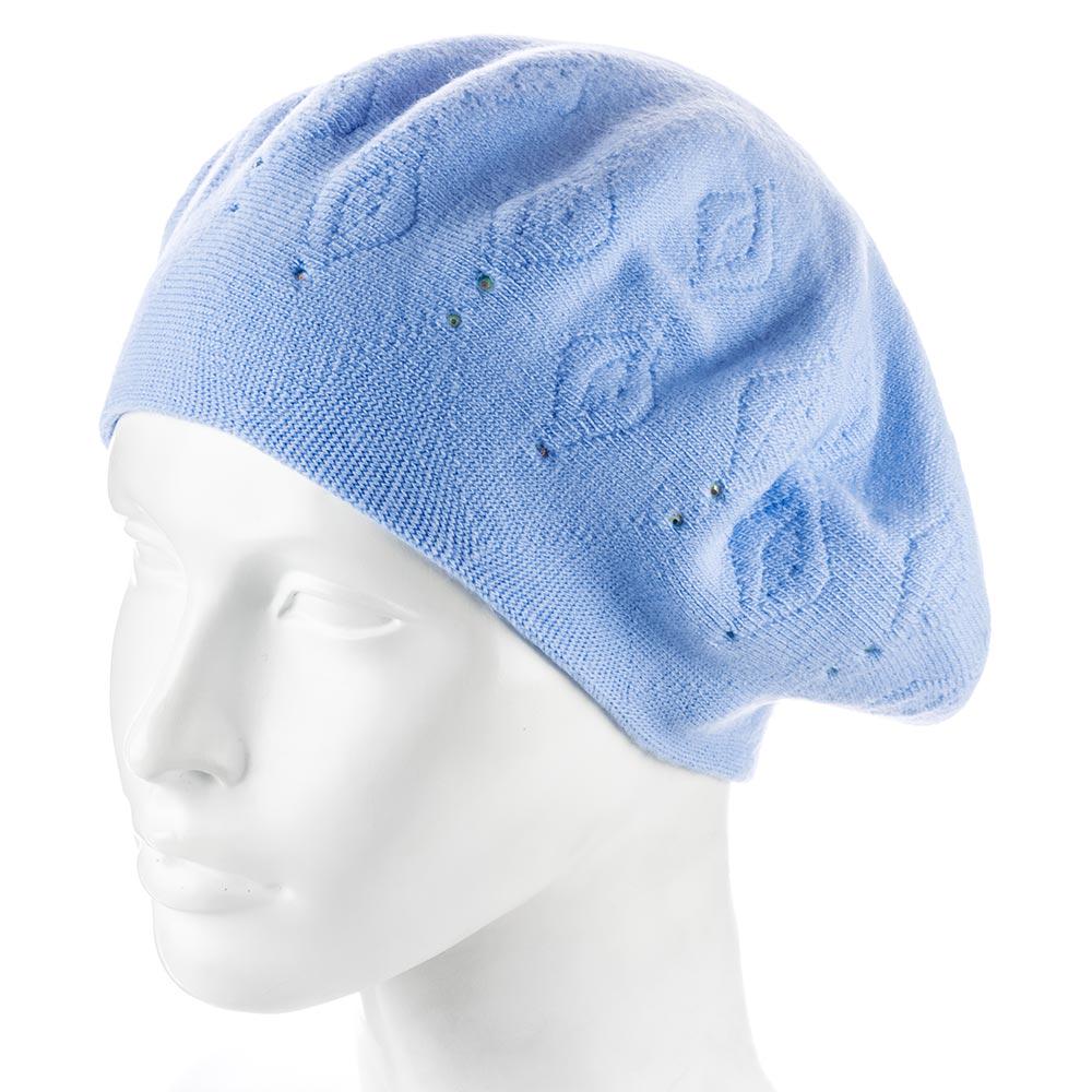 Берет жіночий Zolly ZH248 вовняний подвійний Блакитний (141638)