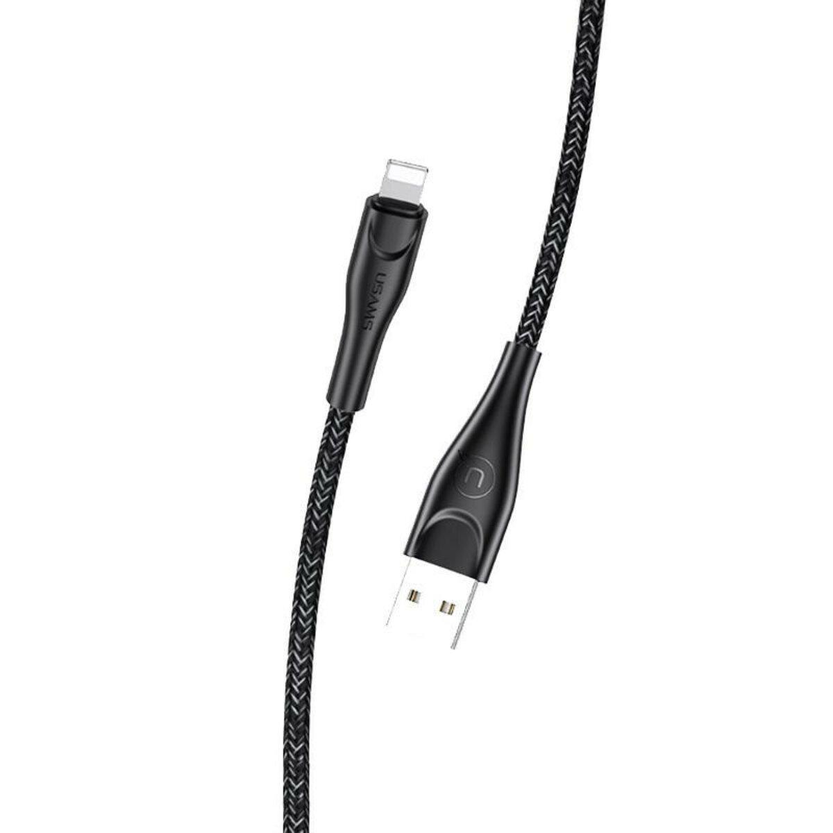 Кабель Usams US-SJ394 U41 Lightning Braided Data and Charging Cable 2 м Black (SJ394USB01) - фото 2