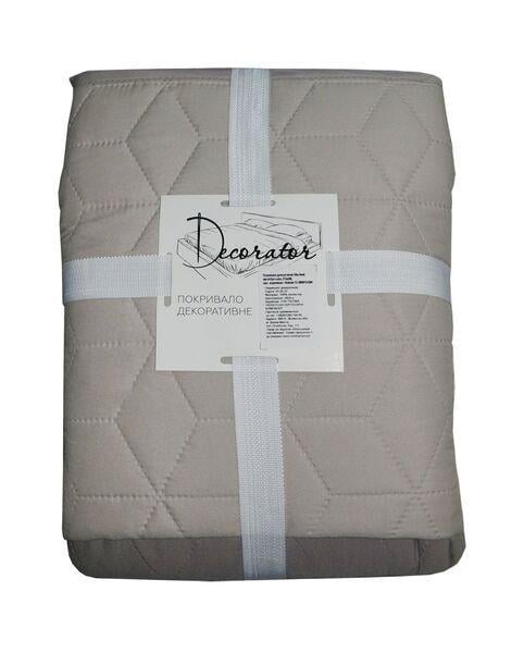 Покривало двостороннє Decorator Куб 240x215 см Сірий/Коричнево-бежевий (21953)