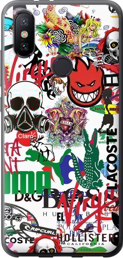 Чохол на Xiaomi Mi A2 Many different logos (4022u-1481-42517)