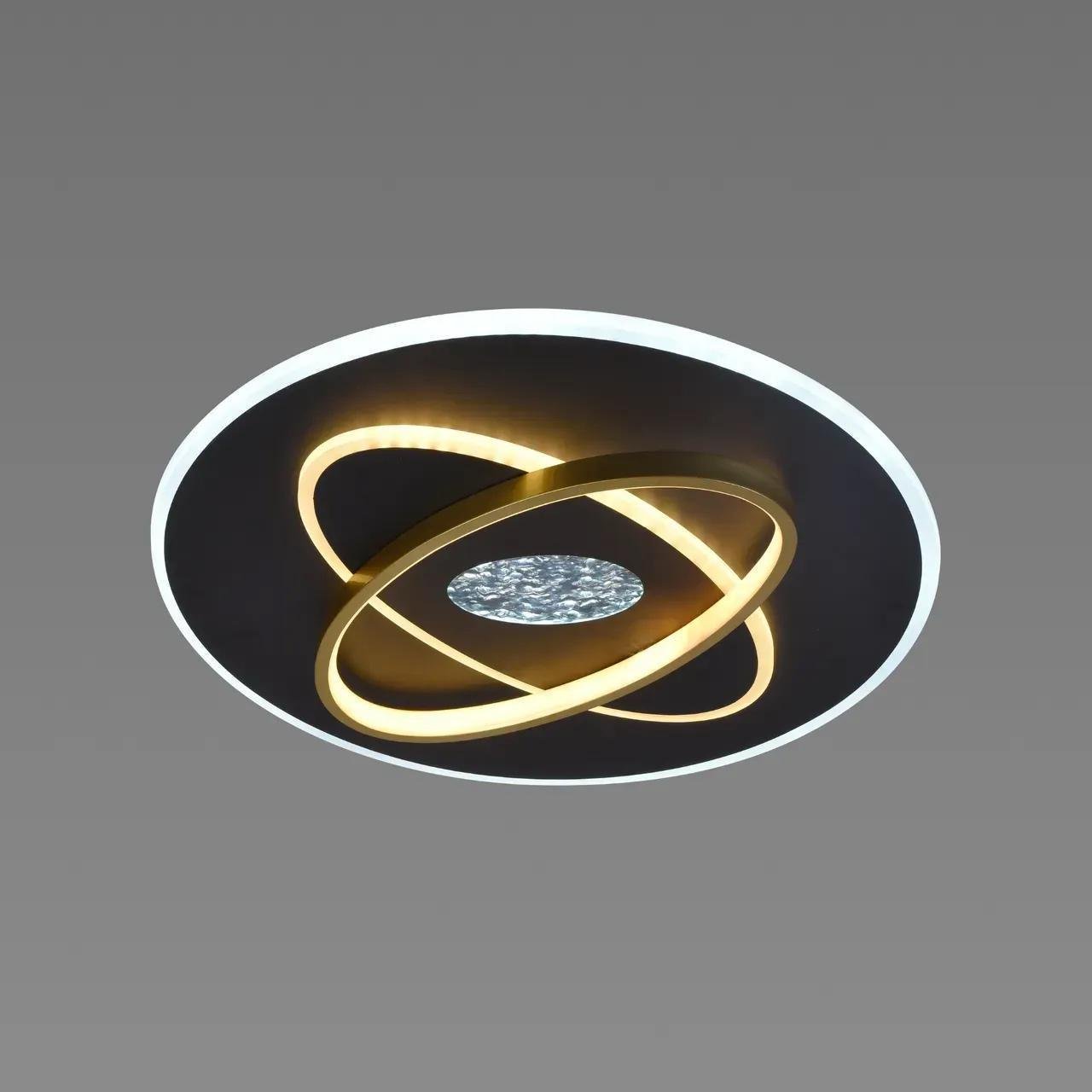 LED-люстра потолочная Valeso Interees с пультом круг 3000/6400К IP20 92W Черный (V-5312 BK)