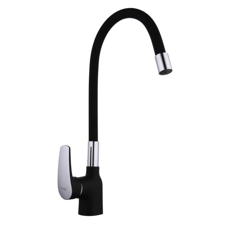 Змішувач для кухні Frap F4453-04 із гнучким виливом Чорний/Хром (1034164) Змішувач для кухні Frap F4453-04 із гнучким виливом Чорний/Хром (1034164)