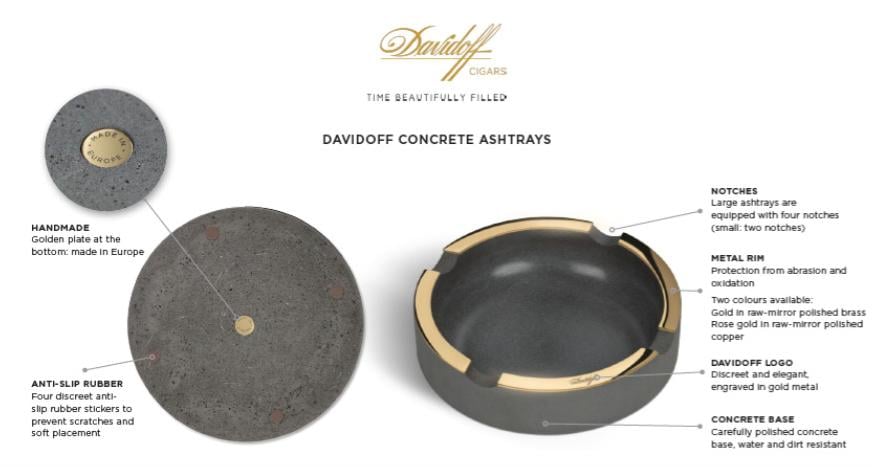 Попільниця Davidoff Concrete Large White - фото 4