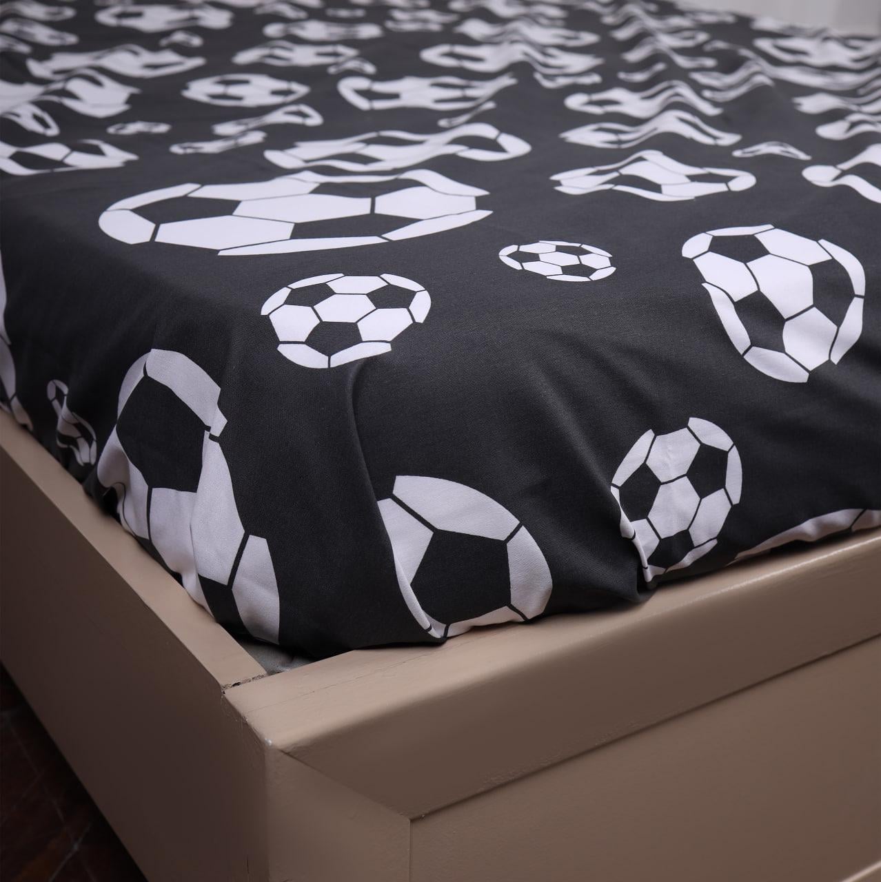 Простынь на резинке Football Black бязь 200х200х25 см (20020265) Простынь на резинке Football Black бязь 200х200х25 см (20020265)