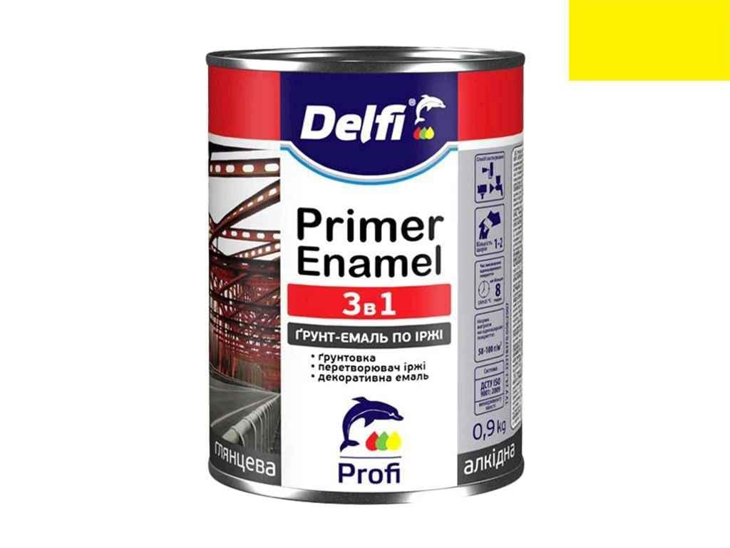 Грунт-эмаль Delfi по ржавчине 3в1 900 г Желтый (606661)