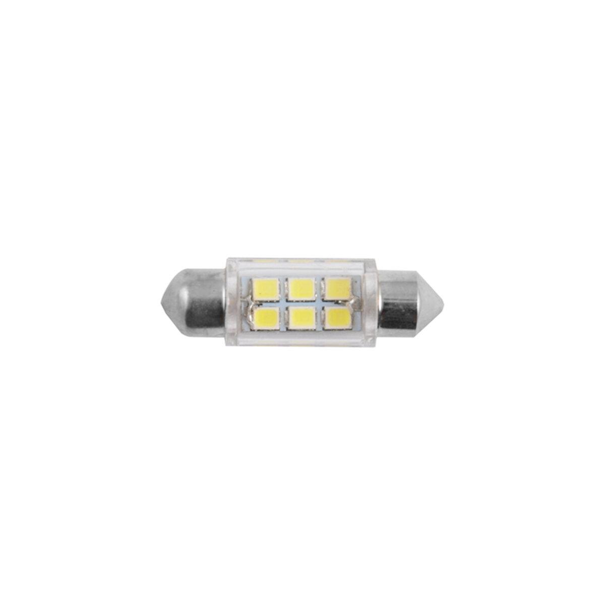 Автомобильная лампа LED Solar 12V SV8.5 T11x36 мм 6smd 3528 2 шт. White (1730) - фото 2 Автомобильная лампа LED Solar 12V SV8.5 T11x36 мм 6smd 3528 2 шт. White (1730) - фото 2
