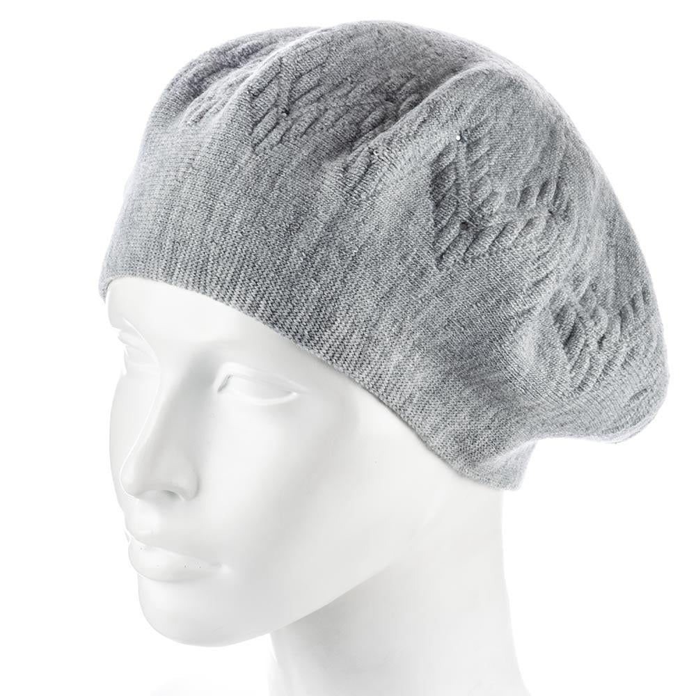 Берет жіночий Zolly ZH246 вовняний подвійний Світло-сірий (132386)