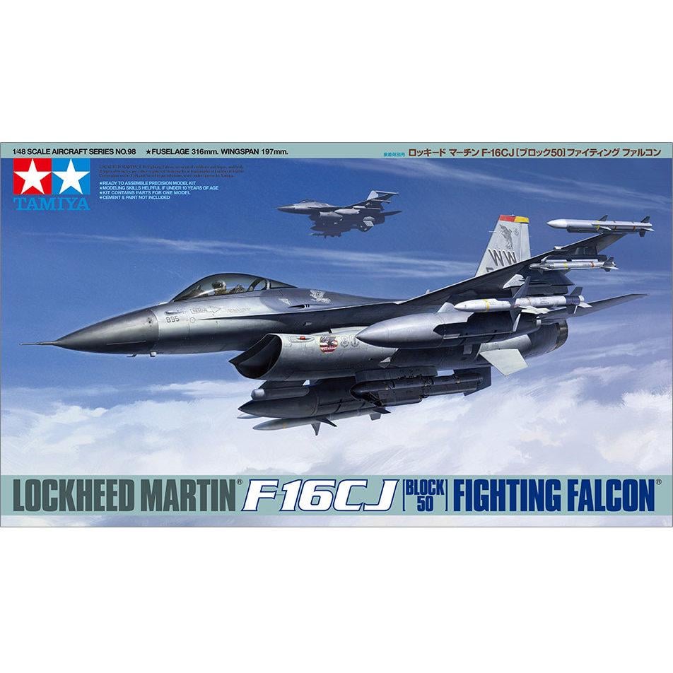 Збірна модель Tamiya літак 1:48 F-16CJ Fighting Falcon (61098-000)