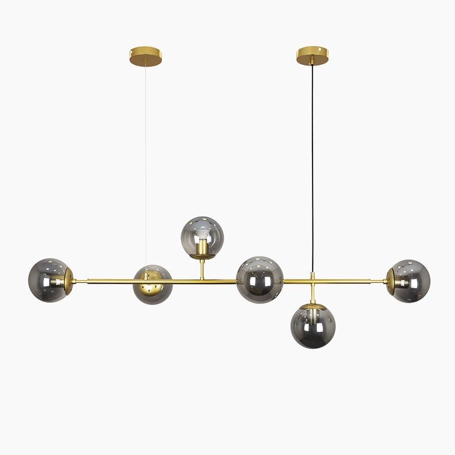 Люстра подвесная молекула Levistella 7529802-6 GD/BK Золотой/Черный
