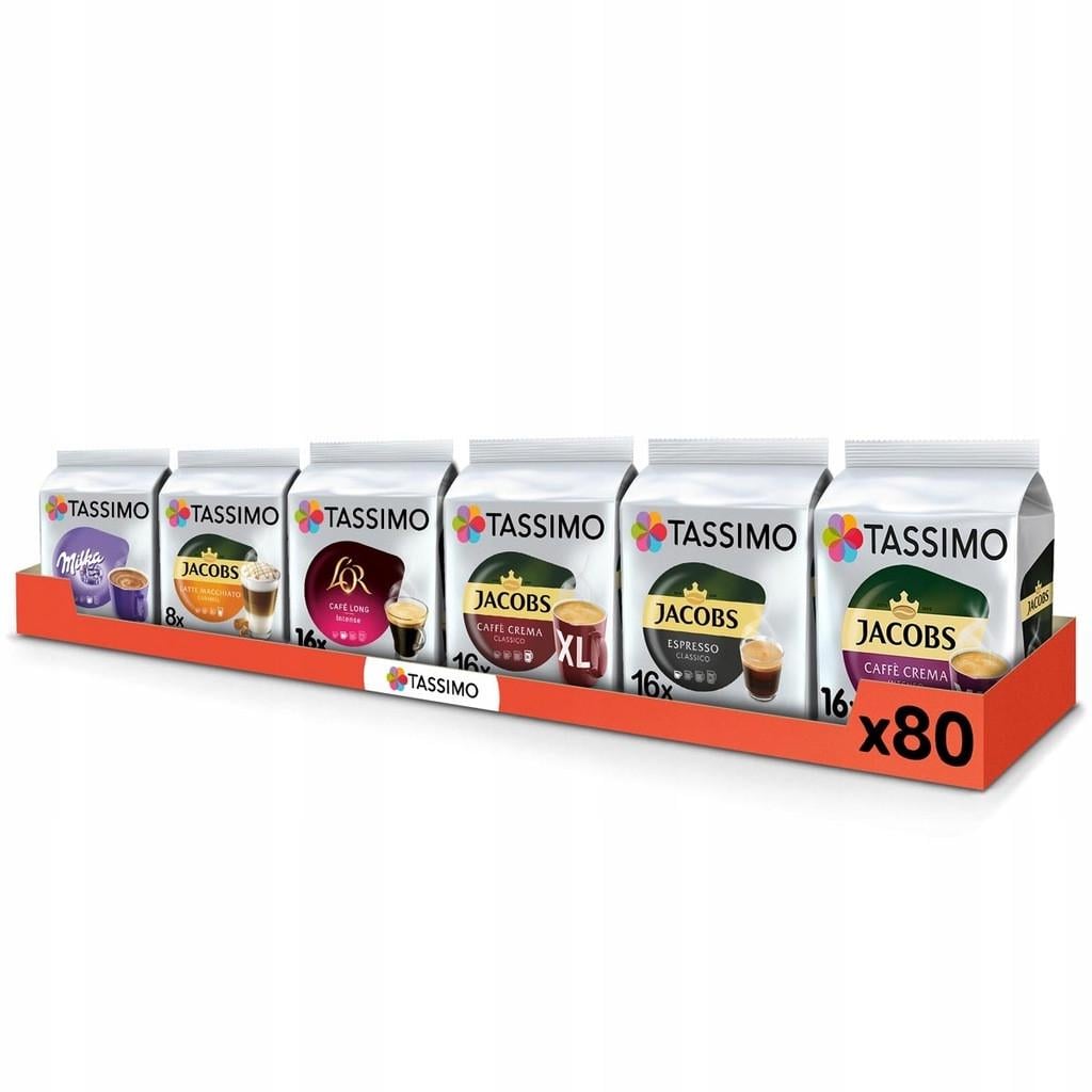 Набор кофе в капсулах Tassimo Set 8 96 капсул Набор кофе в капсулах Tassimo Set 8 96 капсул