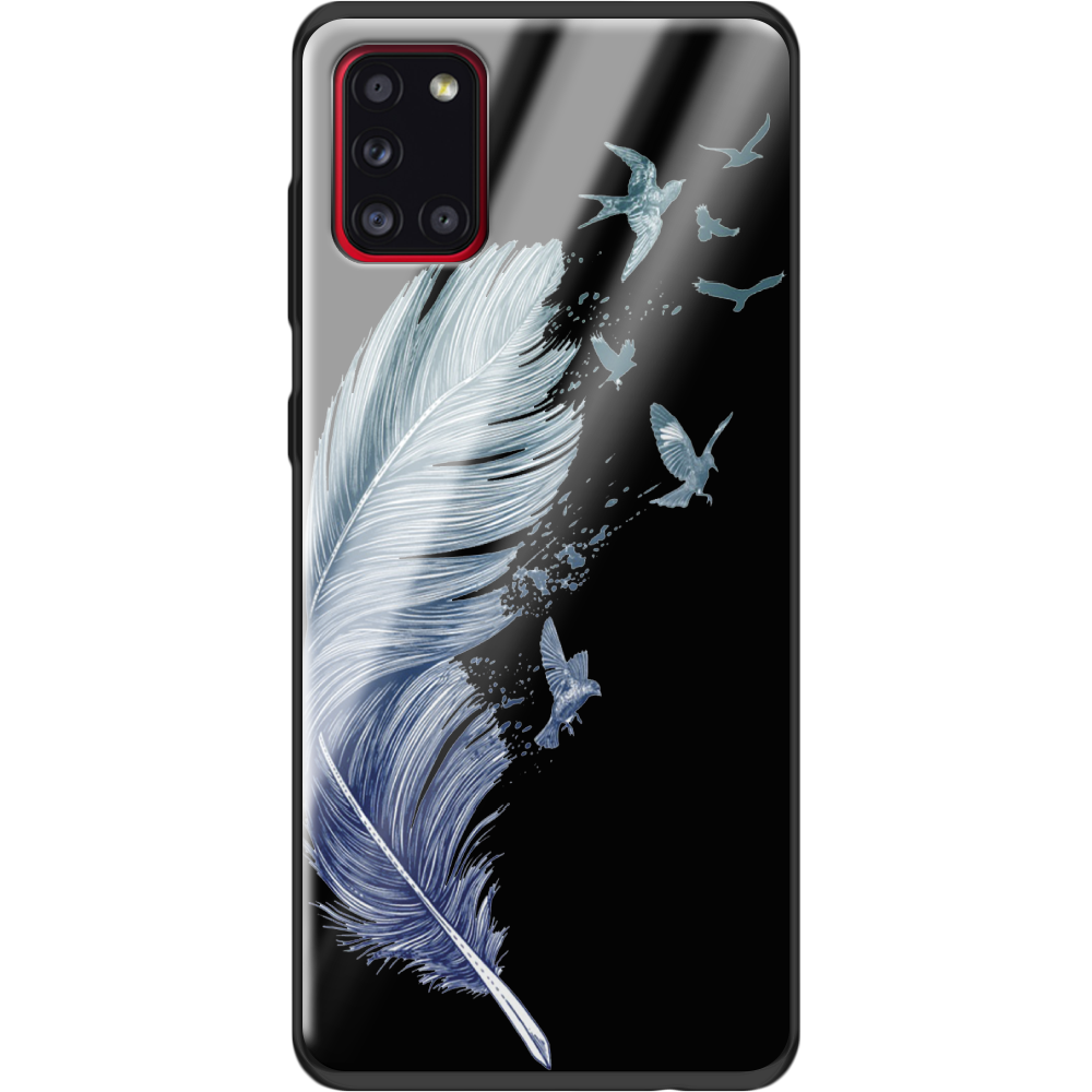 Чехол Boxface Samsung A315 Galaxy A31 Feather Черный силикон со стеклом (39470-cc38-40094)