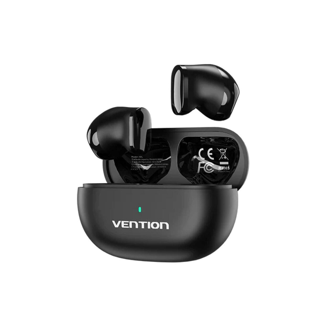 Наушники беспроводные Vention NBLB0 True Wireless Bluetooth 5.3 Earbuds Tiny T12 250 mAh Black (602047)