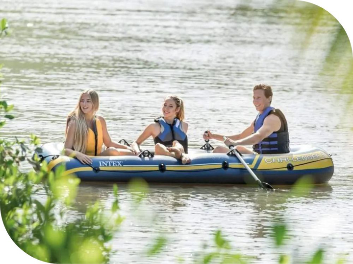 Човен надувний Intex Challenger 3 Set Тримісний з веслами/насосом 295x137x43 см (68370) - фото 11 Човен надувний Intex Challenger 3 Set Тримісний з веслами/насосом 295x137x43 см (68370) - фото 11