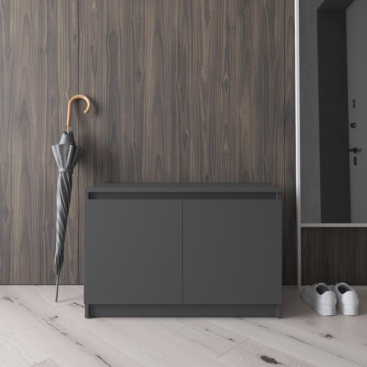 Тумба для взуття Вайс R-20 802х400х530 мм Антрацит (30718765) Тумба для взуття Вайс R-20 802х400х530 мм Антрацит (30718765)