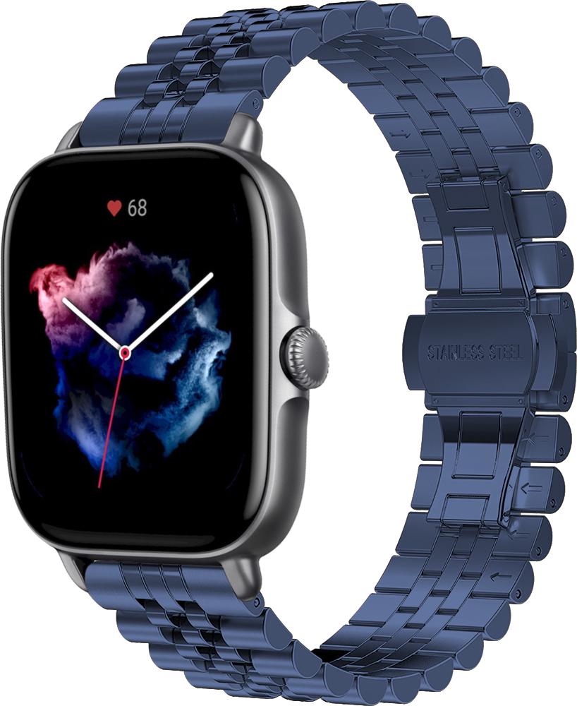 Браслет металлический Stech для Amazfit GTS 3 Blue (26978-28)