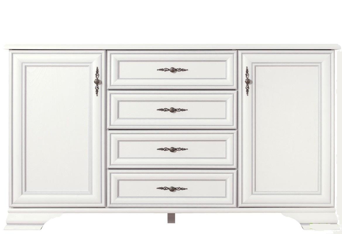 Комод Gerbor Кентукі KOM 2D4S ДСП/МДФ в вітальню Білий