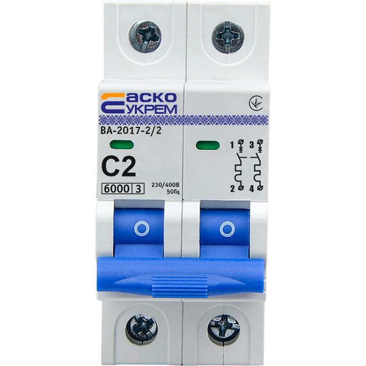 Автоматический выключатель АСКО-УКРЕМ ВА-2017 2p 2A C (A0010170034)