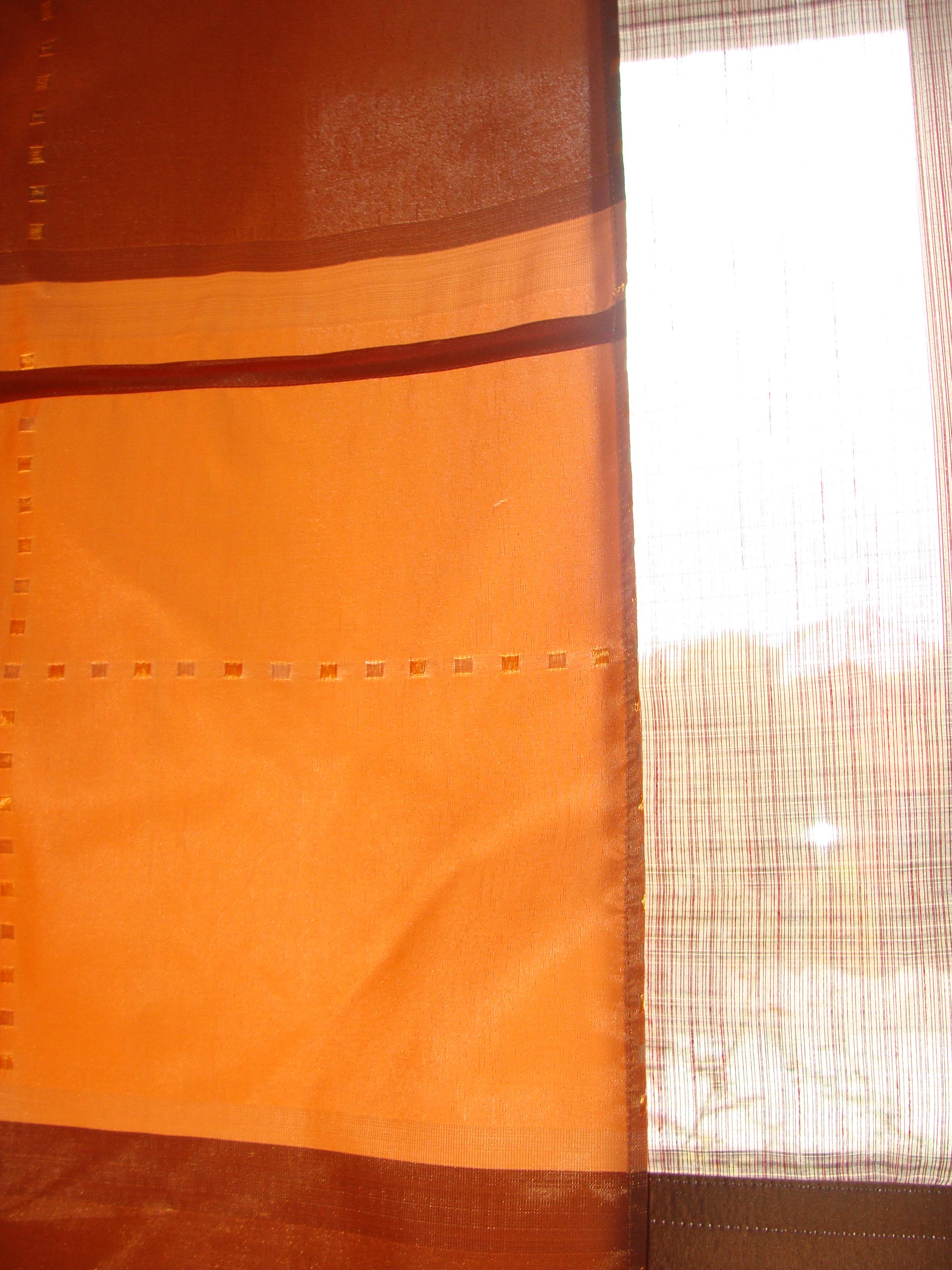 Комплект панельных занавесок Firanka Line 5 шт. карниз 160 см Оранжевый с терракотовым (13_1п) - фото 2