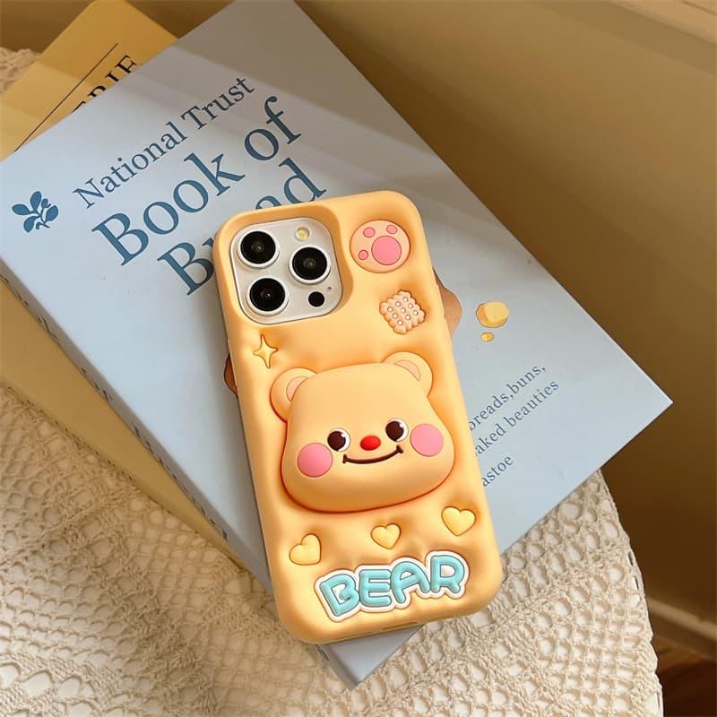 Протиударний Силіконовий Чохол Funny 3D для Apple iPhone 14 Pro (6.1") Little bear - фото 7