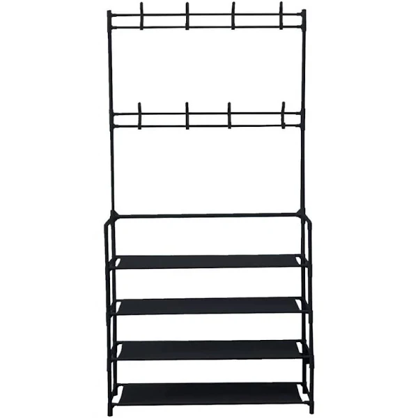 Вішалка підлогова New simple floor clothes rack size з полицями та гачками (21227199) - фото 1