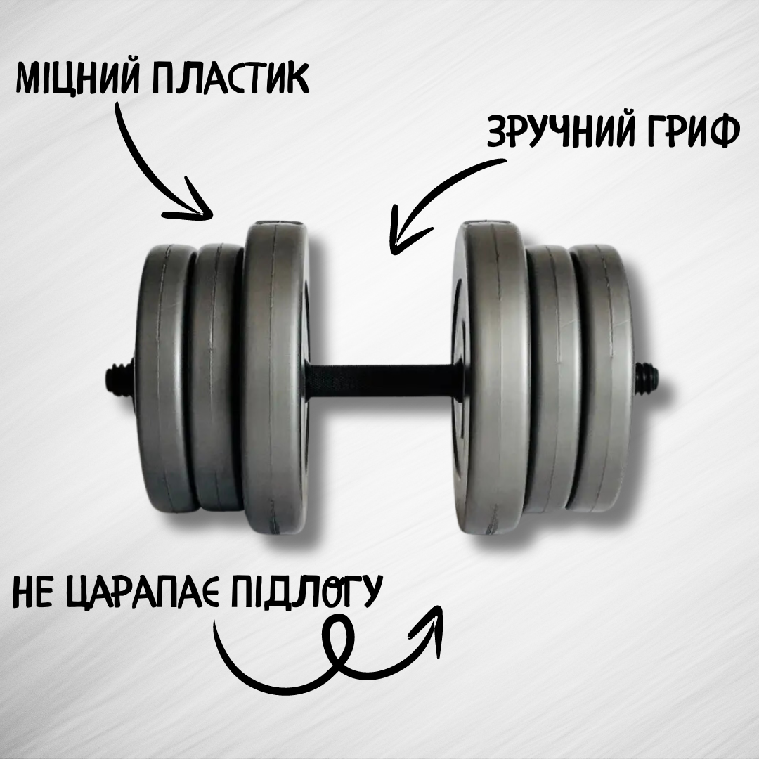 Гантели 2х20 кг Grey (2230353813) - фото 3