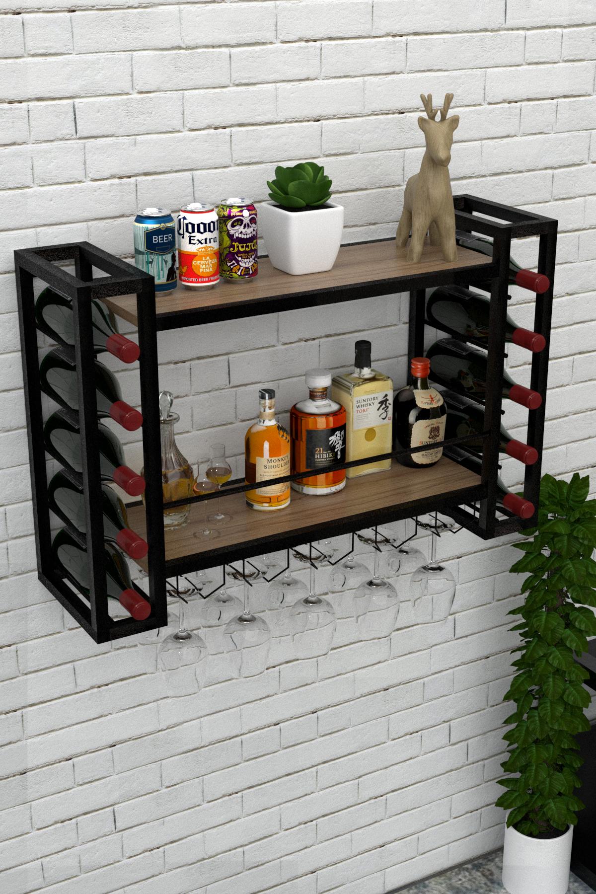 Полиця настінна винна EcoLoft Альтрас DSP-1269 в стилі лофт Монтеверде (29820841)