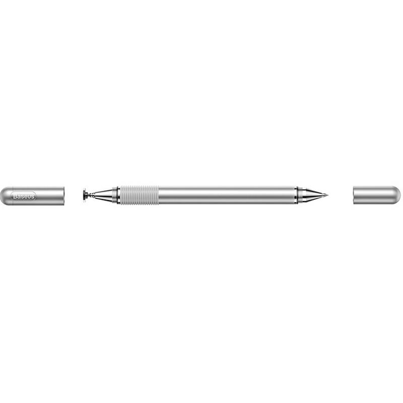 Ручка-стилус Baseus Golden Cudgel Capacitive Stylus Pen 2в1 Silver - фото 4