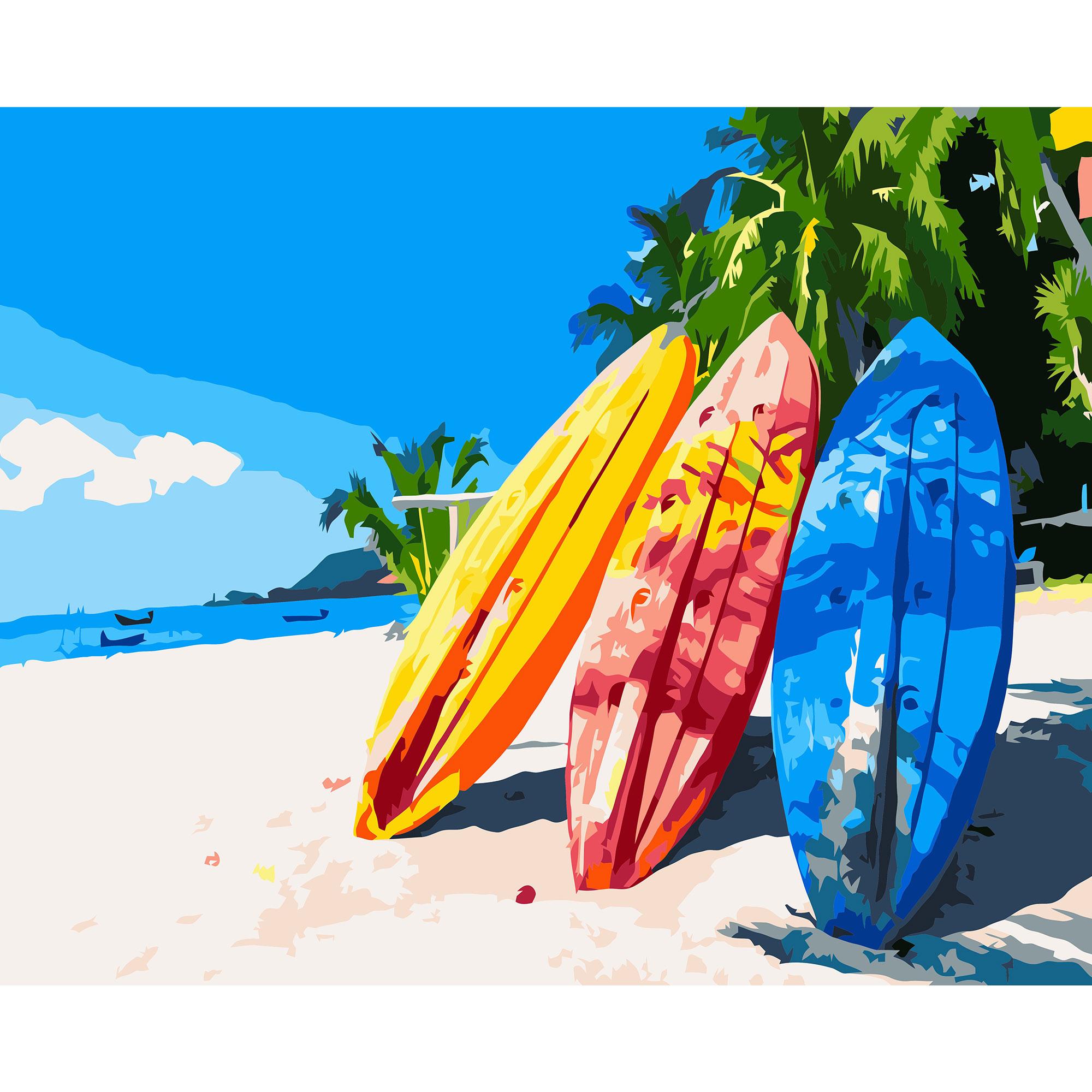 Картина по номерам Strateg Отдых на море 40x50 см (VA-3194)