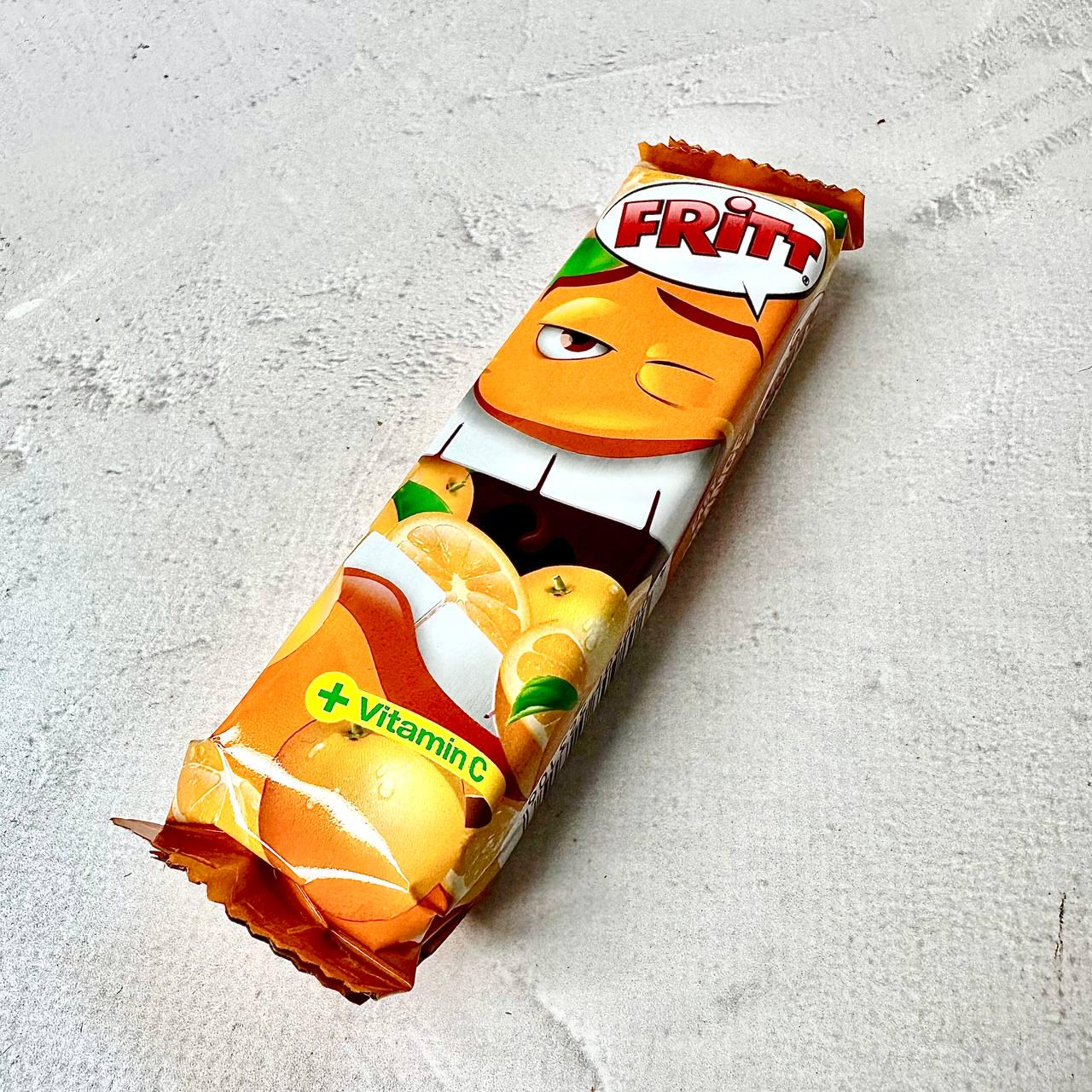 Цукерки жувальні Fritt зі смаком апельсина і вітаміном С 70 г Цукерки жувальні Fritt зі смаком апельсина і вітаміном С 70 г