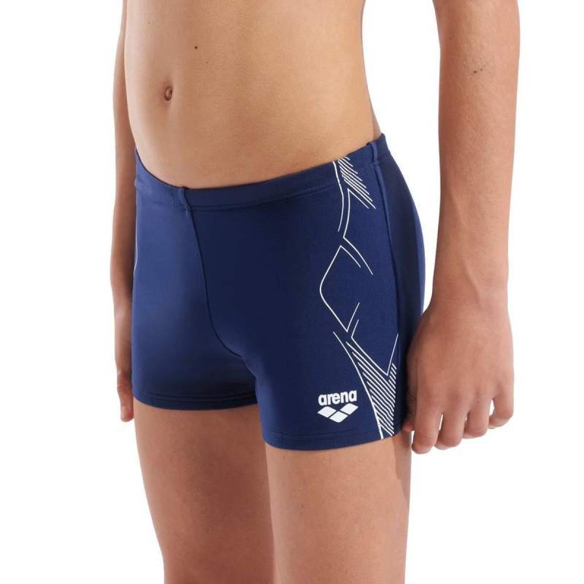 Плавки-шорти для хлопчиків Arena GRAPHIC SWIM SHORT 140 см Темно-синій/ Білий (011189-701 140)