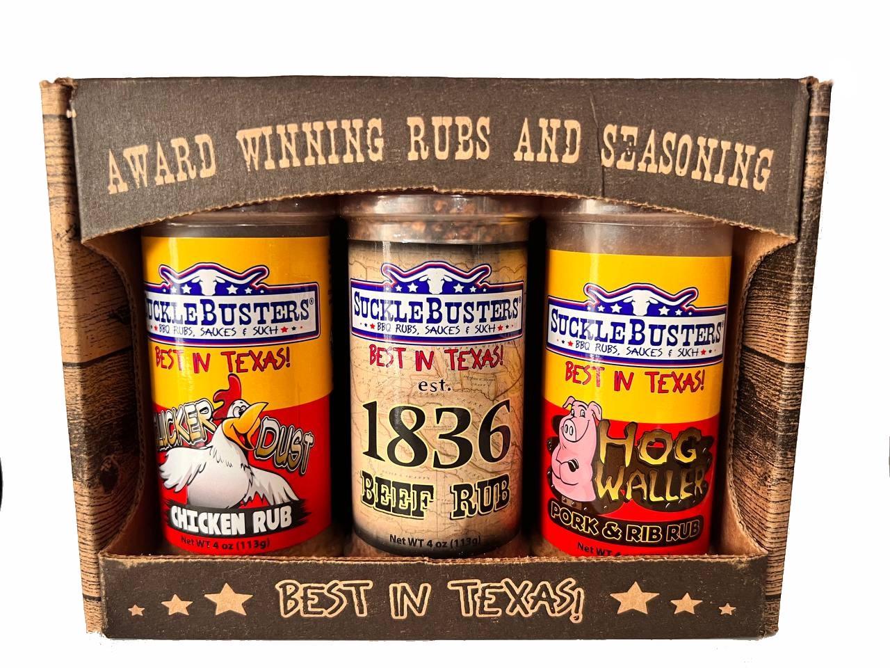Набор приправ подарочный SuckleBusters BBQ Rub Gift Box 3 Small Jars 3 шт. (2281073235)