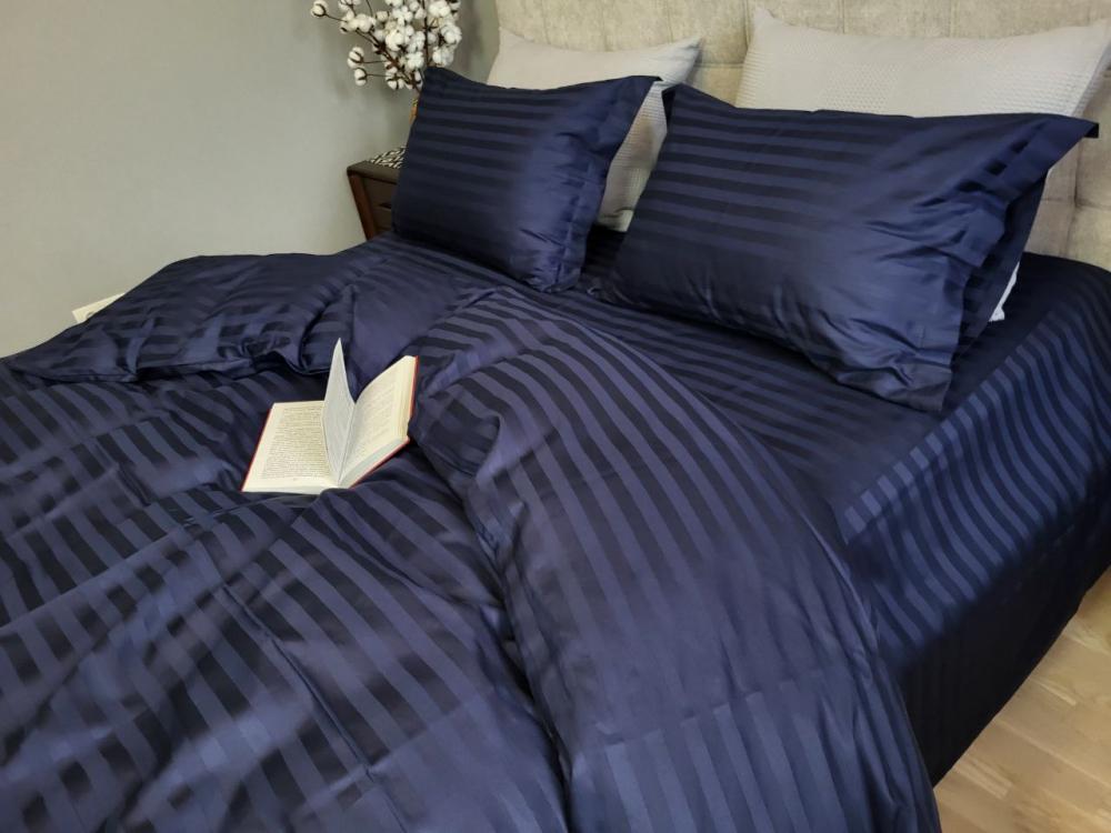Комплект постельного белья PREMIUM Stripe Сатин 2/2 см полуторный Blue berry (2109720785) Комплект постельного белья PREMIUM Stripe Сатин 2/2 см полуторный Blue berry (2109720785)