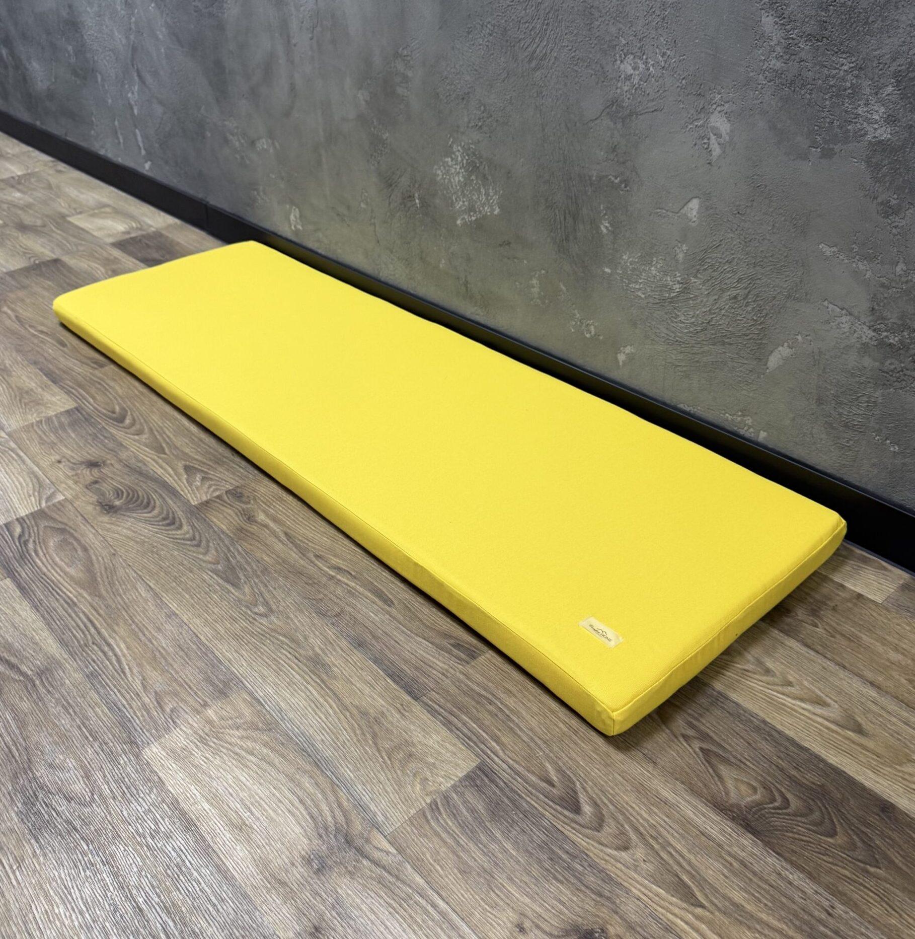 Матрас Comfort Home на подоконник/каркасы/поддоны/садовая мебель 160х40х8 см Yellow