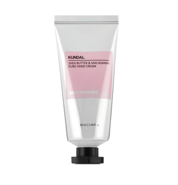 Крем для рук Shea Butter & Macadamia Pure Hand Cream Baby Powder Kundal 50 мл (8809568741880)