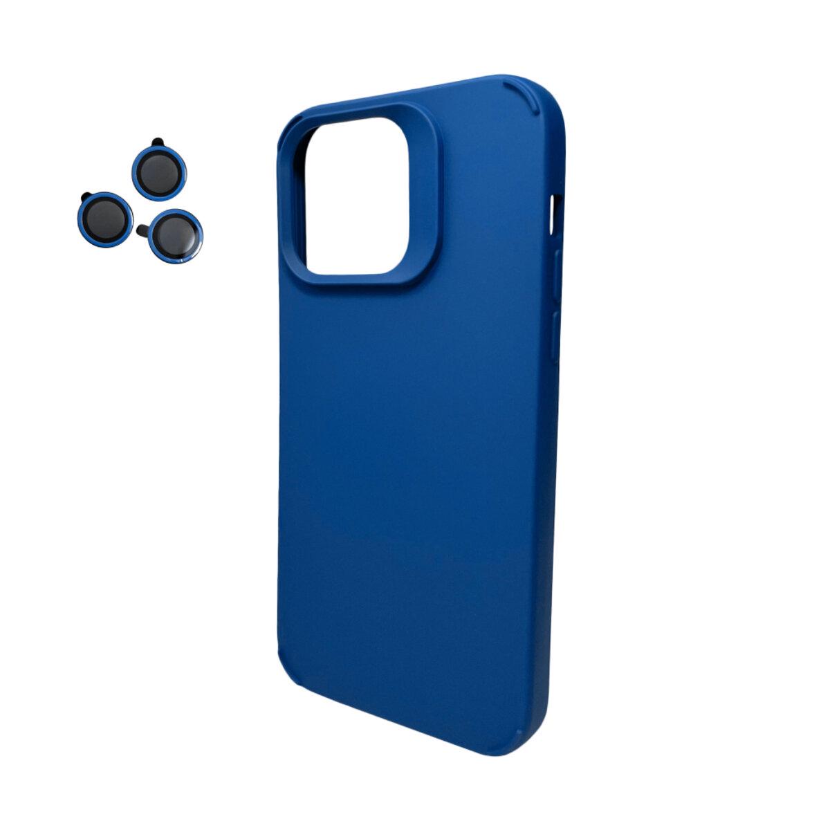 Противоударный чехол Cosmic Silky Cam Protect для Apple iPhone 15 Pro Max Blue