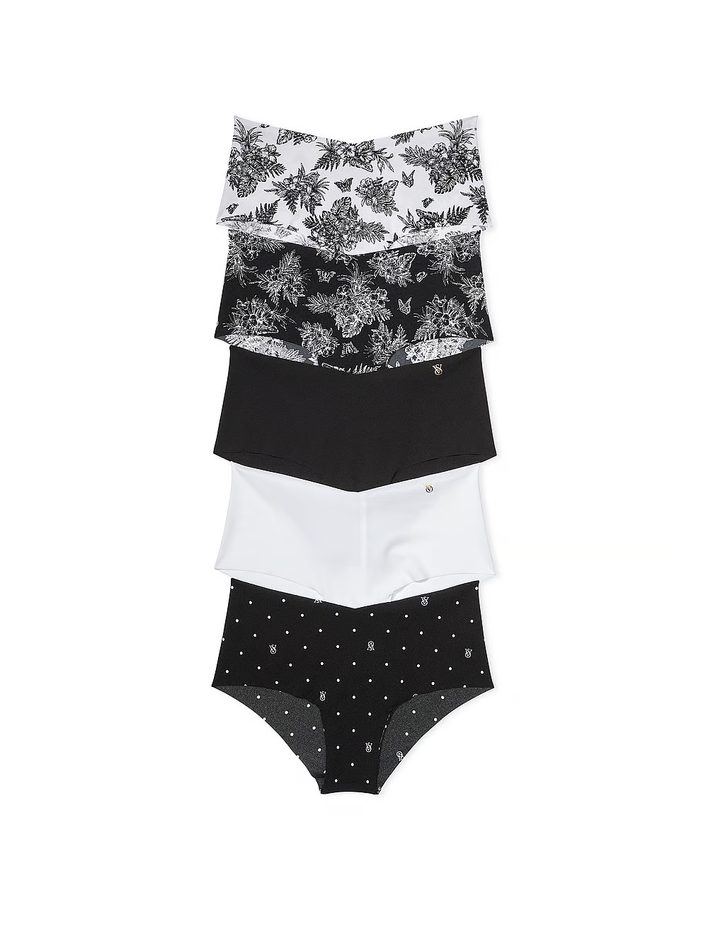 Набор трусиков Victoria's Secret 5-Pack Lace Waist Cotton Cheeky Panties Black & White Mix M Разноцветный (26813615) Набор трусиков Victoria's Secret 5-Pack Lace Waist Cotton Cheeky Panties Black & White Mix M Разноцветный (26813615)